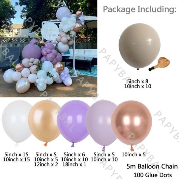 1Set Purple Pink Luxury Balloons For Birthday Wedding Party Decorations Baby Shower Decorations For Girl