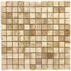 Patara 12" x 12" Polished Travertine Mesh-Mounted Mosaic Tile - Polished / 12"x12"x3/8" / 1″x1″