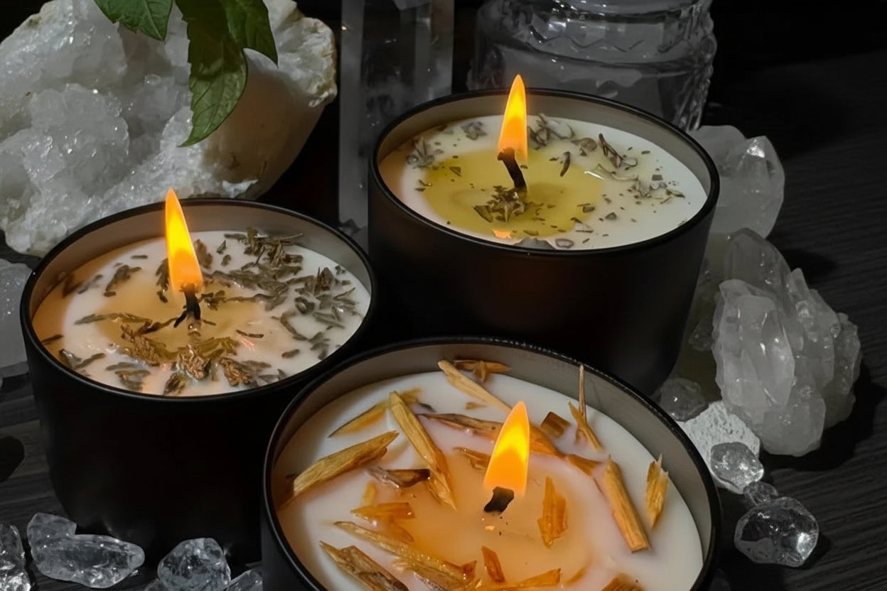 2 Pack Handmade Sage & Holy Wood Soy Wax Candles.