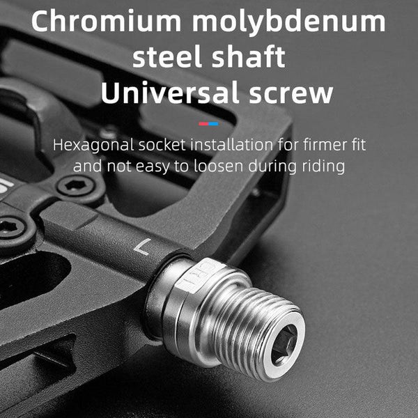 2 In 1 Bicycle Lock Pedal With Free Cleat For Road Bikes Aluminum Anti-Slip Sealed Bearing Lock Accessories Mountain Bike Pedals Bicycle Flat Platform Compatible With Mountain Bike Dual Function Sealed Clipless Aluminum 9/16