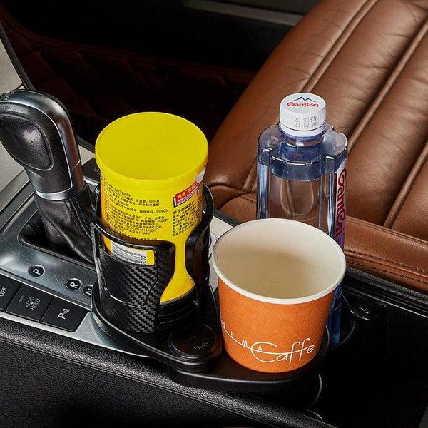 2 In 1 Vehicle-mounted Slip-proof Cup Holder 360 Degree Rotating Water Car Cup Holder Multifunctional Dual Holder Car Cup Holder, Multifunction Car Drink Holder Adapter, Mount Extender with 360° Rotating Adjustable Base Auto Accessory