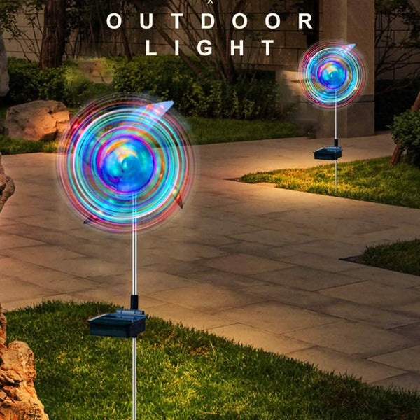 2-Pack: 32LED Outdoor Solar Ground Light Garden Lawn Waterproof Windmill Lamp
