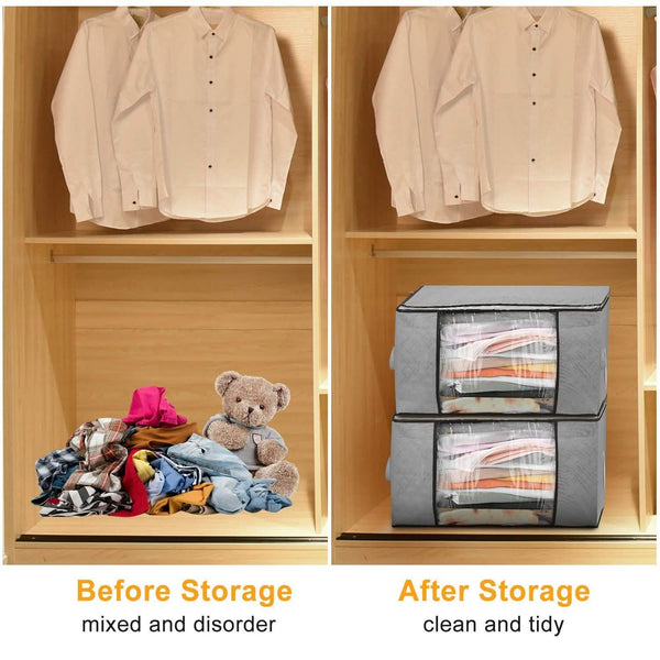 2-Pack: 90L Large Capacity Foldable Closet Organizer