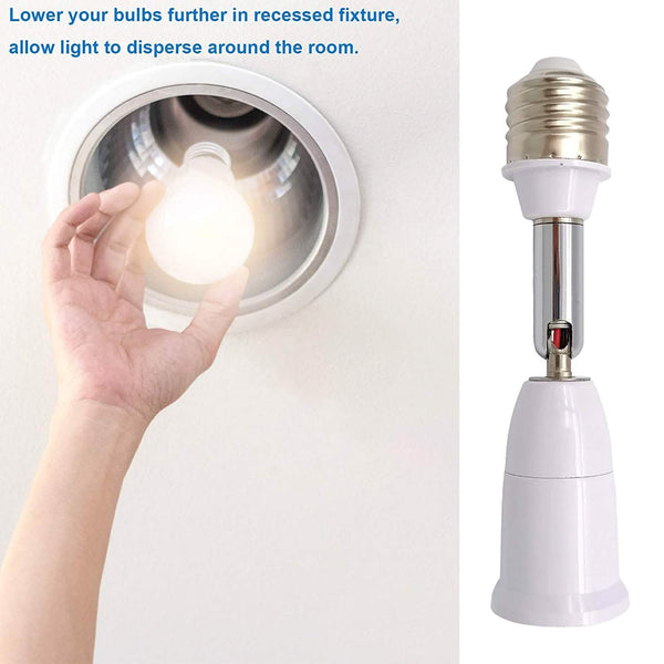 2-Pack: E26/E27 Lamp Holder Extender