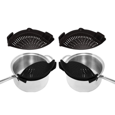 2-Pack: Easy Snap On Heat Resistance Silicone Kitchen Strainer