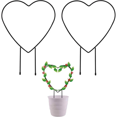 2-Pack: Heart-Shaped Plant Support Stake