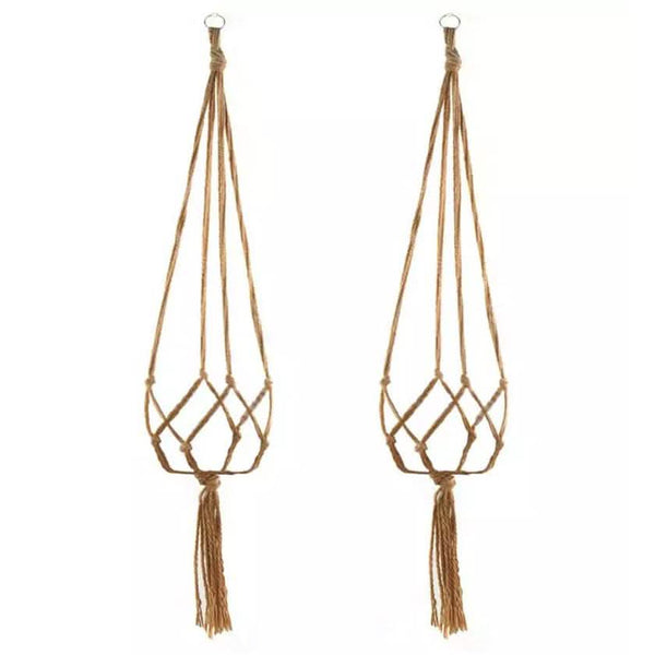 2-Pack: Indoor Outdoor Hanging Pot Rope Net Macrame Plant Hanger