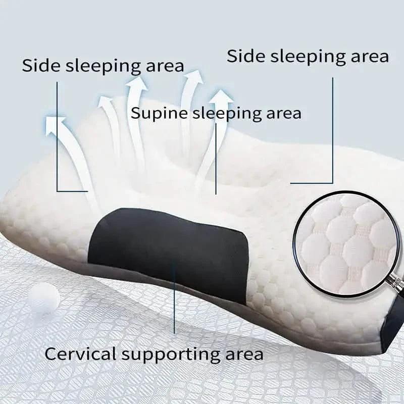 Knitted Antibacterial Cotton Massage Neck Pillow with Removable Cover