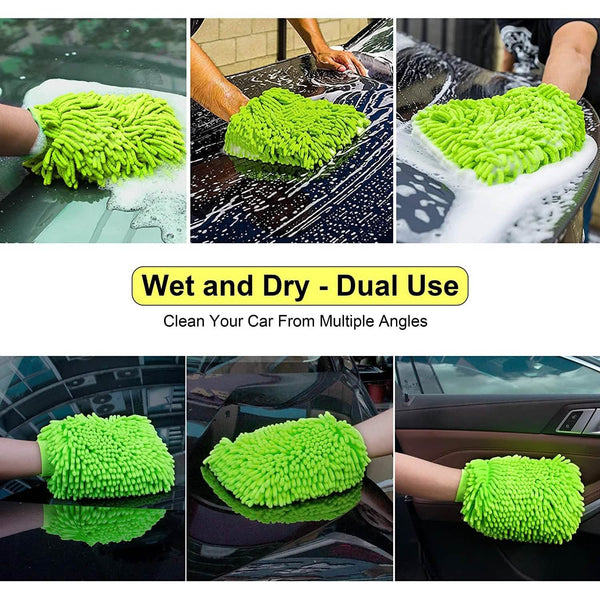 2-Pack: Large Size Microfiber Car Wash Mitt