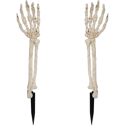 2-Pack: Light Up Skull Arm Stakes