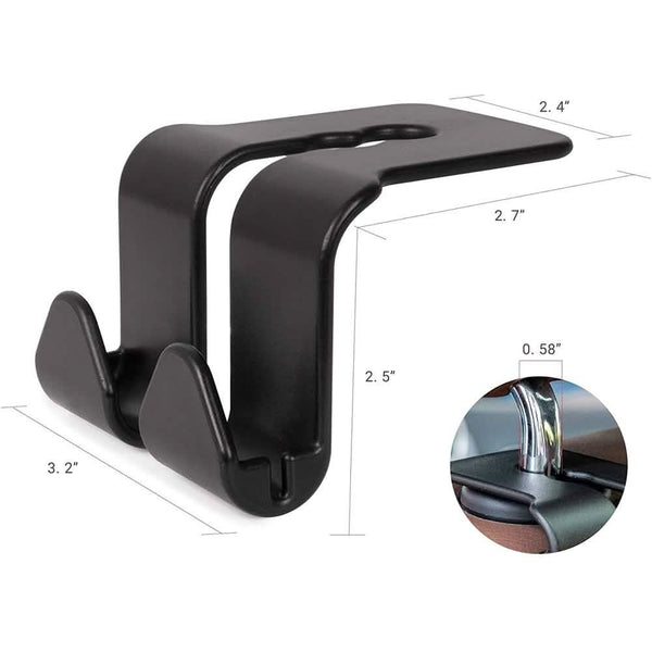 2 Pack: Multi-functional Vehicle Back Seat Hook