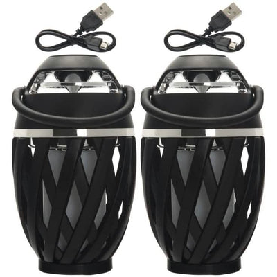 2-Pack: Power-To-Go True Wireless Stereo Lantern Flame Speakers