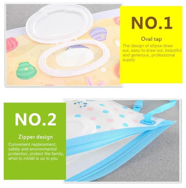 2-Pack: Reusable Wet Wipe Pouch
