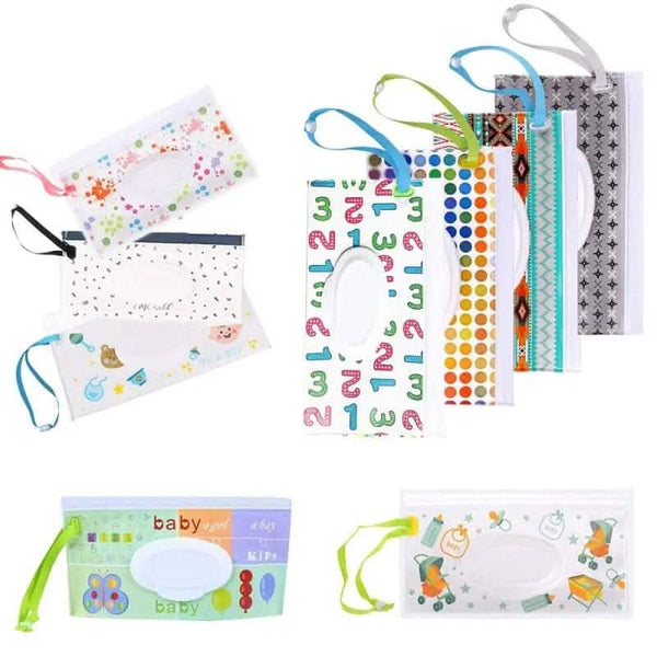 2-Pack: Reusable Wet Wipe Pouch