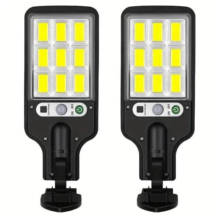 2-Pack: Solar Outdoor Security Street Lighting, 3 Modes With Wireless Motion Sensing and Remote Control