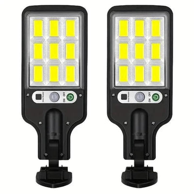 2-Pack: Solar Outdoor Security Street Lighting, 3 Modes With Wireless Motion Sensing and Remote Control