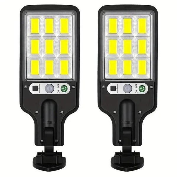 2-Pack: Solar Outdoor Security Street Lighting, 3 Modes With Wireless Motion Sensing and Remote Control
