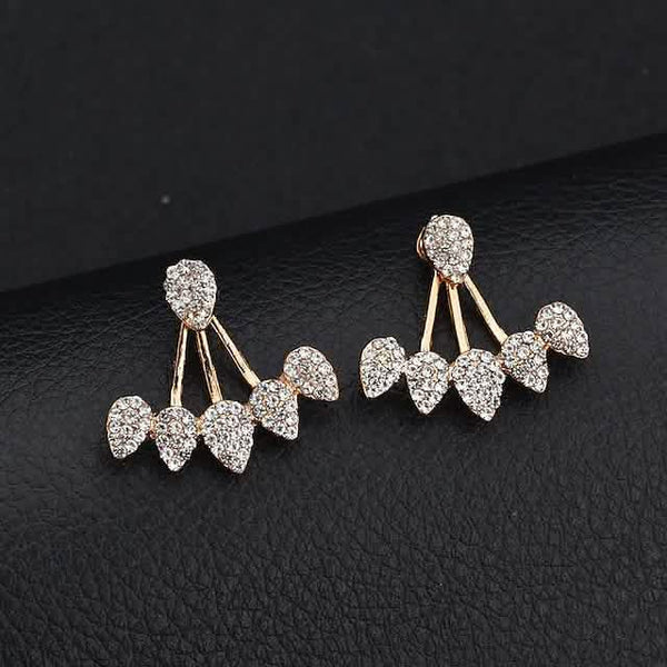 2-Pairs: Women's Small Diamond Cubic Zirconia Earrings