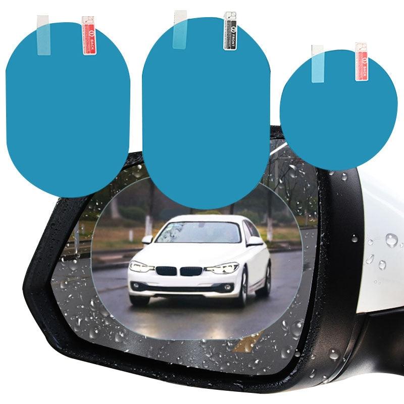 2 Pcs Car sticker Rainproof Film For Car Rearview Mirror Car Rearview Mirror Rain Film Clear Sight In Rainy Days Car Film Rear Mirror Protective Film Anti Fog Window Clear Rainproof Rear View Mirror Protective Soft Film Auto Accessories