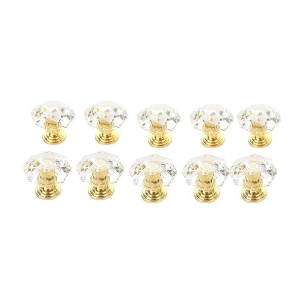 2 pcs Crystal Knobs Cupboard Drawer Pull Handle Door Knob Diamond Shape Cabinet Knob Home Furniture Accessories Dresser Knobs For Kitchen Furniture Kids Room Cabinet Knobs