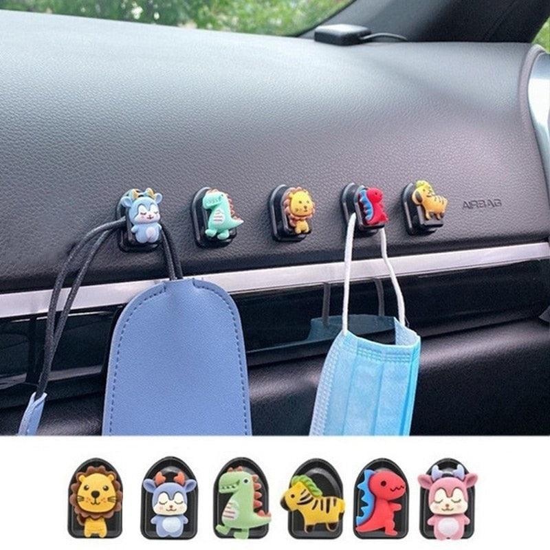 2 Pcs Simple Car Small Hooks Cartoon Decorative Cute Car Dashboard Hook Mini Hanger for Mask Heart Adhesive Hook for Hat Coat Towel Wall Hanging Multi Vehicle Sticky Hooks Durable Holder Automobile Styling Interior Organizer Ornaments Hook