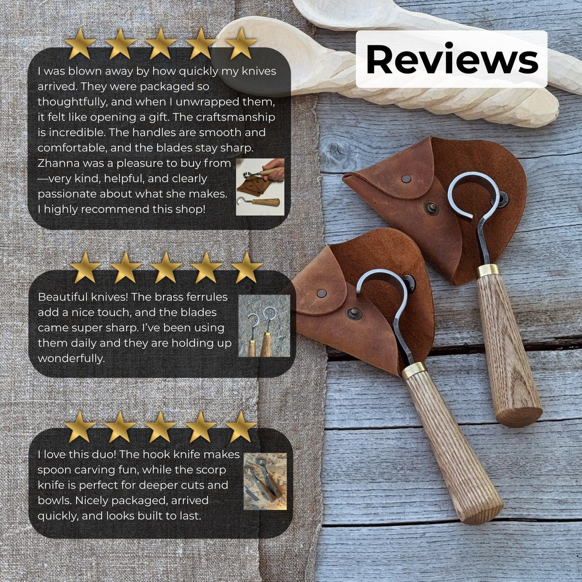 2-Piece Spoon Carving Knife Set