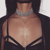 2-Piece: Women's Synthetic Diamond Y Necklace