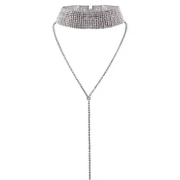 2-Piece: Women's Synthetic Diamond Y Necklace