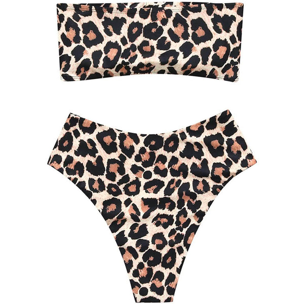 2-Piece: Women's Tube Top Bikini Swimsuit