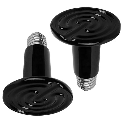 2-Pieces: 150W Infrared Reptile Heat Lamp No Light Emitting