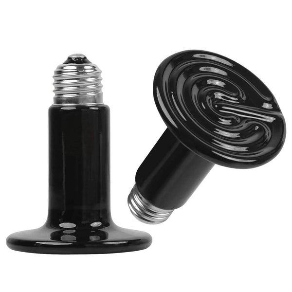 2-Pieces: 150W Infrared Reptile Heat Lamp No Light Emitting