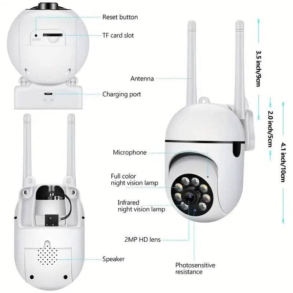 2-Pieces: Compact Wireless IP Security Cameras with App Control