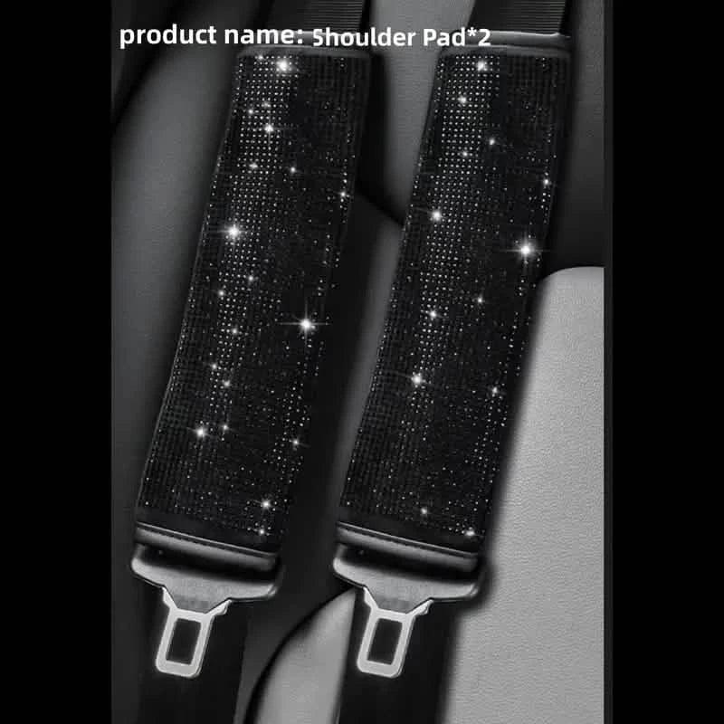 2-Pieces: Luxury Leather Seat Belt Protectors