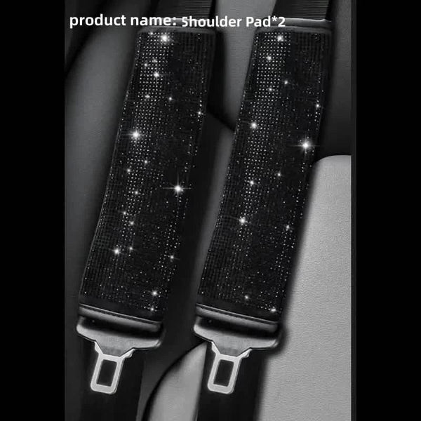 2-Pieces: Luxury Leather Seat Belt Protectors