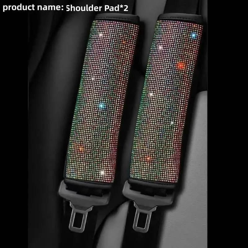 2-Pieces: Luxury Leather Seat Belt Protectors