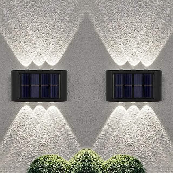 2-Pieces: Outdoor Wall Light Solar Waterproof LED Light