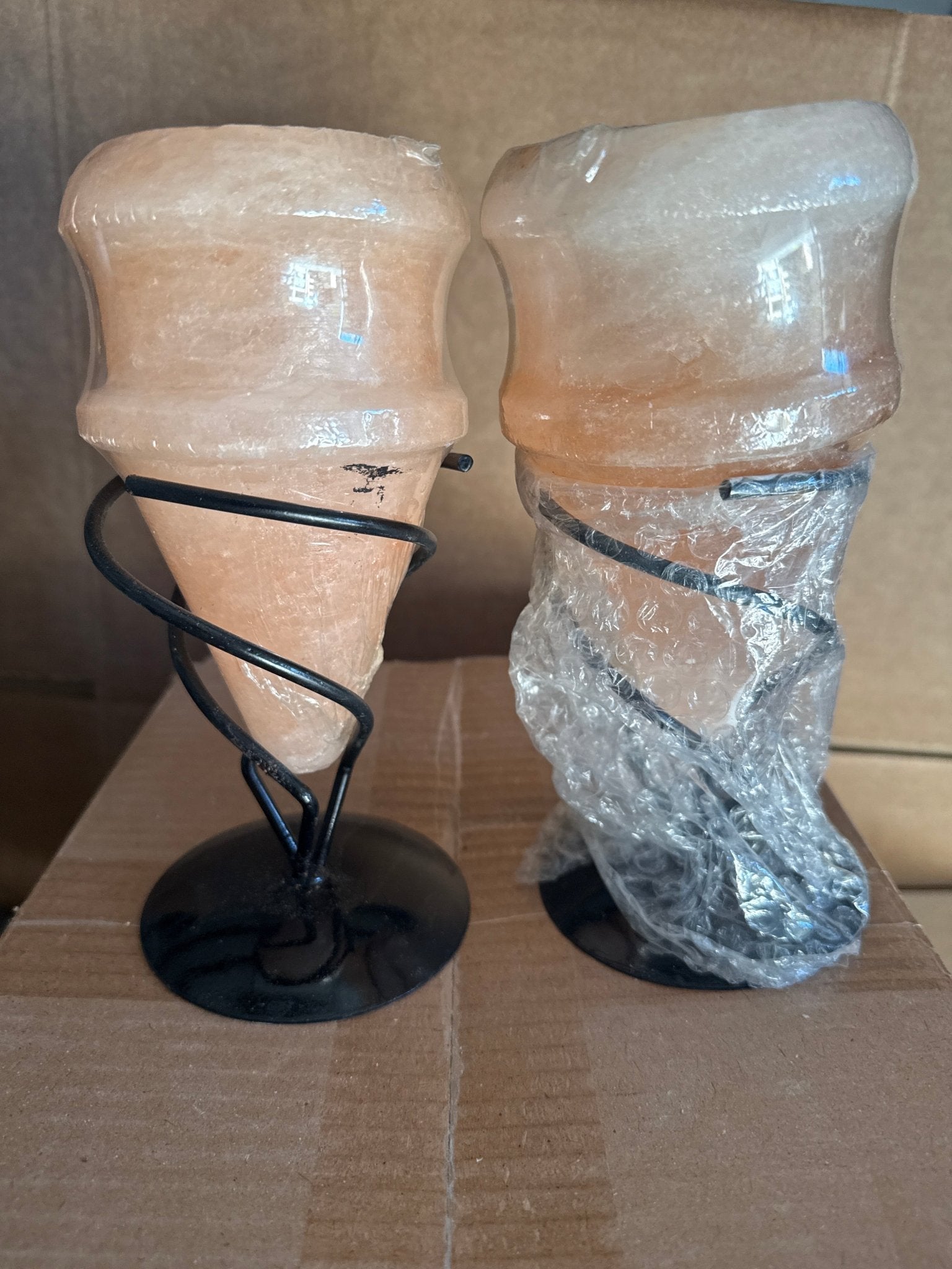 2 Salt Candle/Stands D9 NO DAMAGE