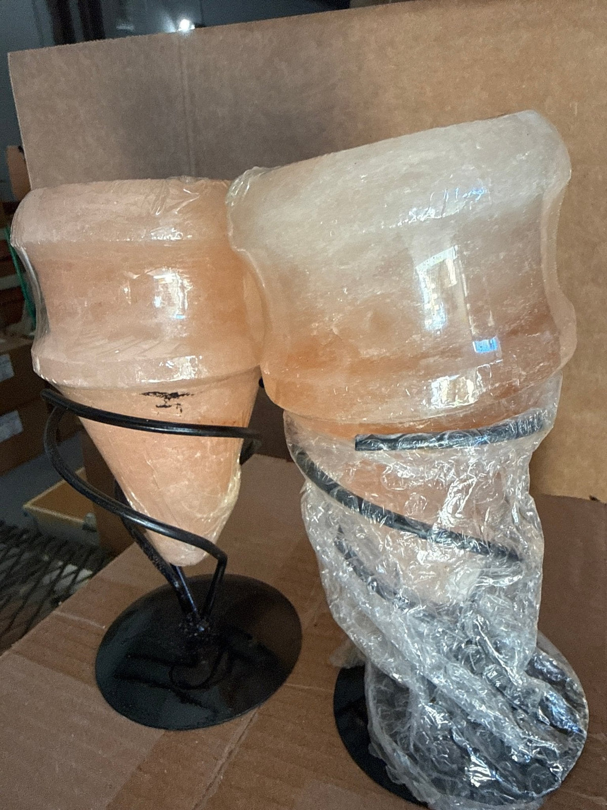 2 Salt Candle/Stands D9 NO DAMAGE