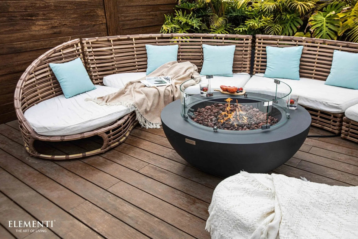 Lunar Bowl Sculptural GFRC Fire Table — Elementi