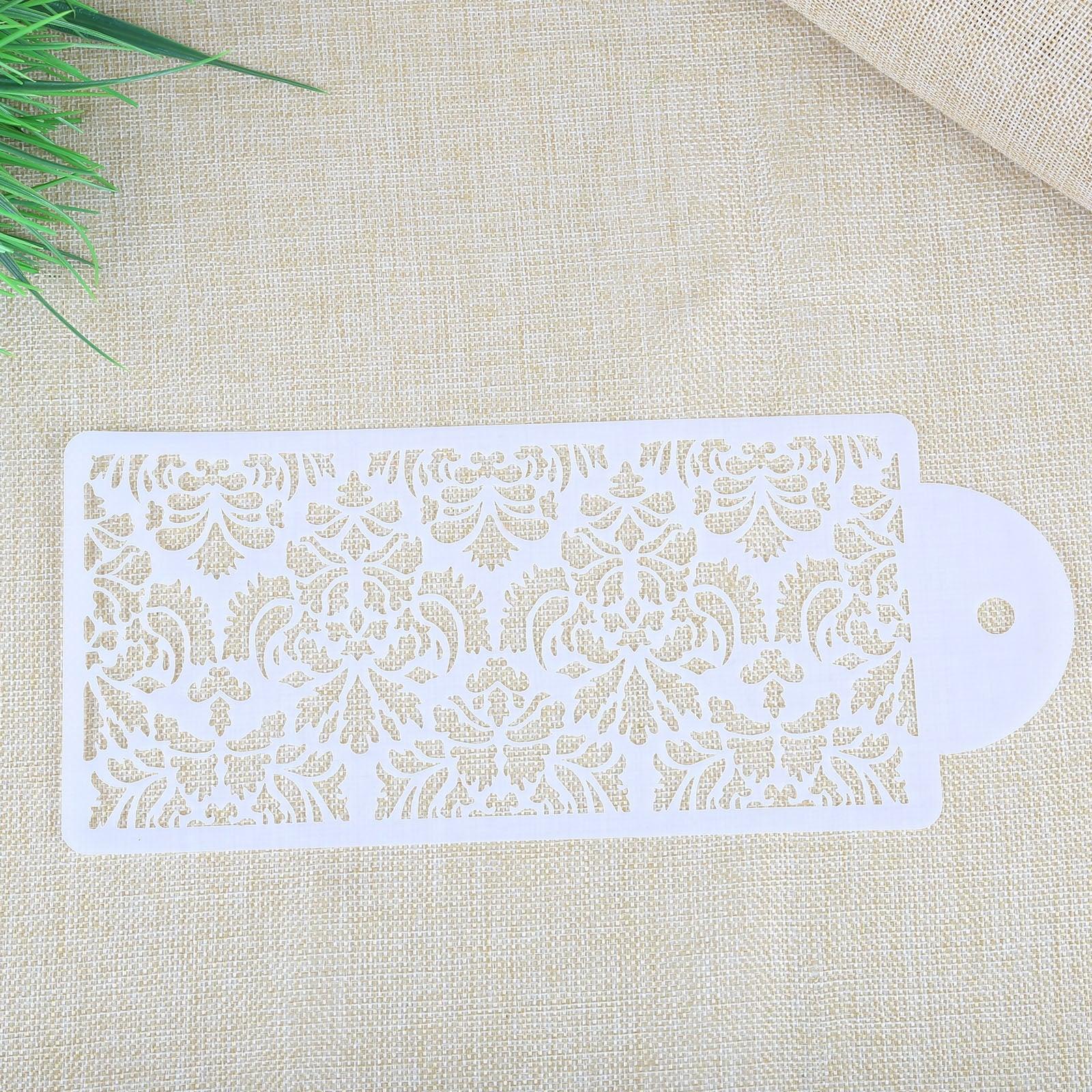 2 Style Cake Side Cupcake Cake Sugarcraft Decoration Cake Mould Plastic Baking Cake Decorating Tool 2 Pieces Cupcake Stencil Cake Side Decorating Templates Powdered Sugar Template Wedding Cake Decor Flower Molding