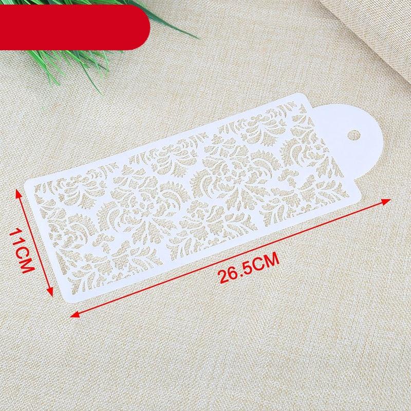 2 Style Cake Side Cupcake Cake Sugarcraft Decoration Cake Mould Plastic Baking Cake Decorating Tool 2 Pieces Cupcake Stencil Cake Side Decorating Templates Powdered Sugar Template Wedding Cake Decor Flower Molding