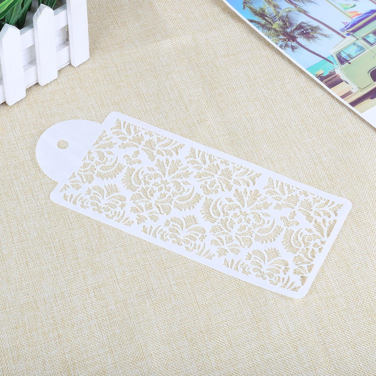 2 Style Cake Side Cupcake Cake Sugarcraft Decoration Cake Mould Plastic Baking Cake Decorating Tool 2 Pieces Cupcake Stencil Cake Side Decorating Templates Powdered Sugar Template Wedding Cake Decor Flower Molding