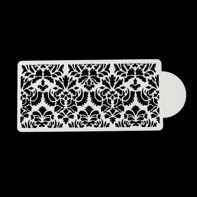 2 Style Cake Side Cupcake Cake Sugarcraft Decoration Cake Mould Plastic Baking Cake Decorating Tool 2 Pieces Cupcake Stencil Cake Side Decorating Templates Powdered Sugar Template Wedding Cake Decor Flower Molding