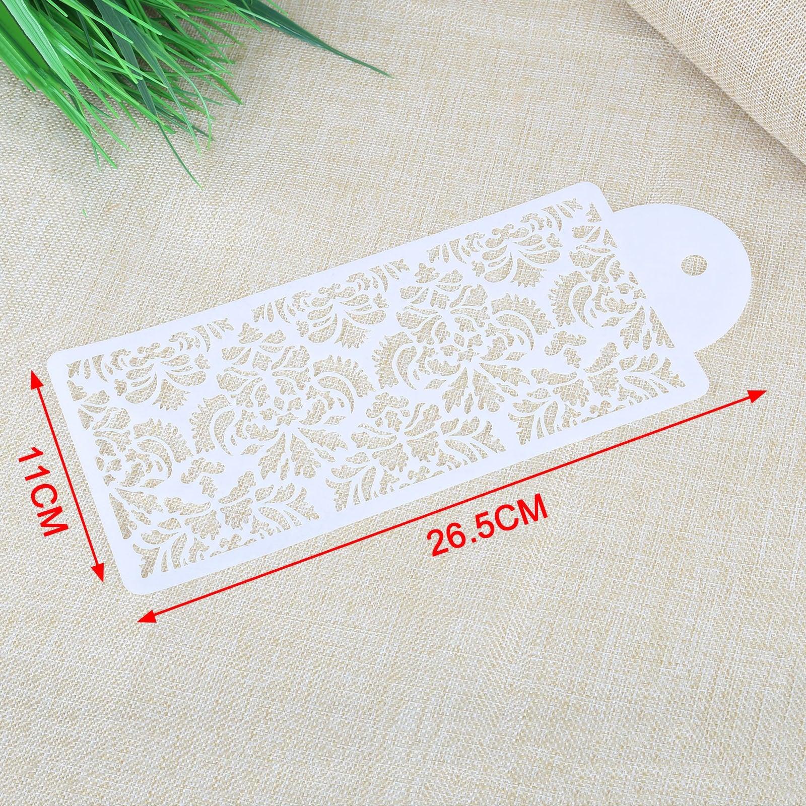 2 Style Cake Side Cupcake Cake Sugarcraft Decoration Cake Mould Plastic Baking Cake Decorating Tool 2 Pieces Cupcake Stencil Cake Side Decorating Templates Powdered Sugar Template Wedding Cake Decor Flower Molding