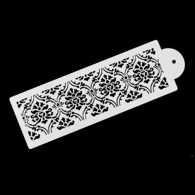 2 Style Cake Side Cupcake Cake Sugarcraft Decoration Cake Mould Plastic Baking Cake Decorating Tool 2 Pieces Cupcake Stencil Cake Side Decorating Templates Powdered Sugar Template Wedding Cake Decor Flower Molding