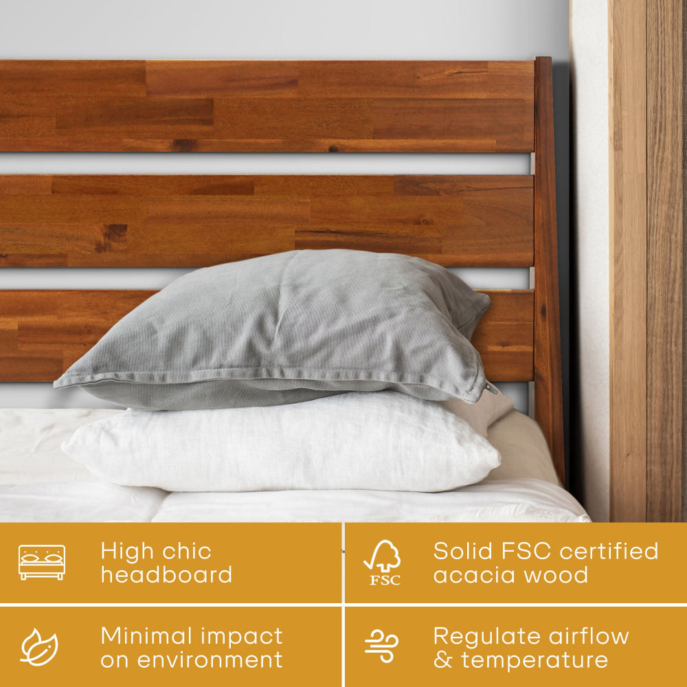 Acacia Emery Deluxe Wood Platform Bed Frame