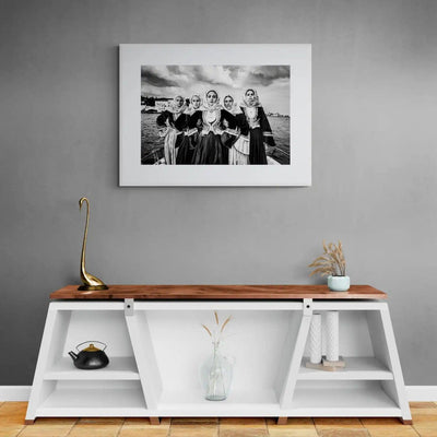 Limited Edition numbered and signed. Bouboulina dresses in Spetses | Black-and-white wall art photography from Greece