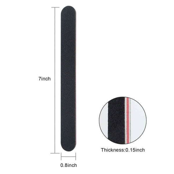 20-Pack: Professional Double Sided 100/180 Grit Nail Files