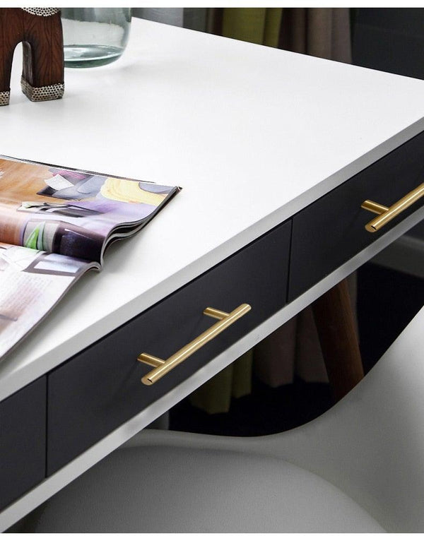 20 PCS Set Brushed Gold Kitchen Handle Stainless Steel T Bar Door Pull 76mm 96mm Cabinet Knobs and Handles Black Furniture Handle Stainless Steel Kitchen Cupboard Handles Cabinet Handles