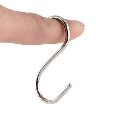 20-Piece: Household Holder Kitchen Stainless Steel S Shaped Hooks